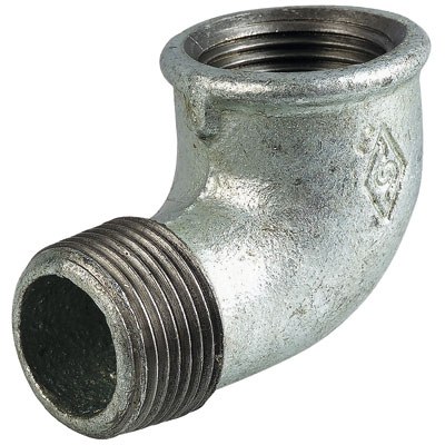 Coude Mâle / Femelle 92 en fonte galvanisée - 12 x 17 mm - CAP VERT