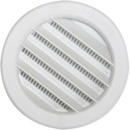 Grilles de ventilation en plastique rondes - 64 mm - Blanc - Lot de 4