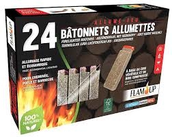 Allume-Feu 24 Bâtonnets Allumettes 100% Naturel